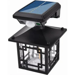 LUCE SOLARE DA ESTERNO SENSORE MOVIMENTO IP65 LAMPADA DA PARETE GIARDINO CORTILE