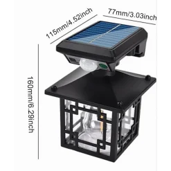 LUCE SOLARE DA ESTERNO SENSORE MOVIMENTO IP65 LAMPADA DA PARETE GIARDINO CORTILE