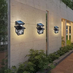 LUCE SOLARE DA ESTERNO SENSORE MOVIMENTO IP65 LAMPADA DA PARETE GIARDINO CORTILE