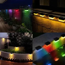 LUCE SOLARE GIARDINO LAMPADA LED PANNELLO SOLARE LUCE 3000K+RGB IP65 XGTJD-001KC
