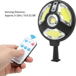 LUCI DA GIARDINO SOLARE A LED RICARICA RAPIDA COB ILLUMINAZIONE STRADALE ESTERNO