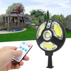 LUCI DA GIARDINO SOLARE A LED RICARICA RAPIDA COB ILLUMINAZIONE STRADALE ESTERNO