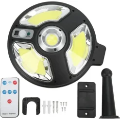 LUCI DA GIARDINO SOLARE A LED RICARICA RAPIDA COB ILLUMINAZIONE STRADALE ESTERNO