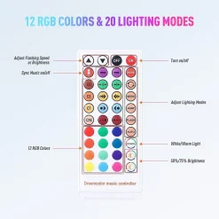 LUCI PER ESTERNI A LED RGB 14 LAMPADINE DIMMERABILI SINCRONIZZATE IMPERMEABILI