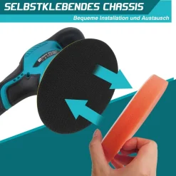 LUCIDATRICE ROTORBITALE 2 BATTERIE 12 V 2000 MAH 8 VELOCITÀ LEVIGATRICE PER AUTO