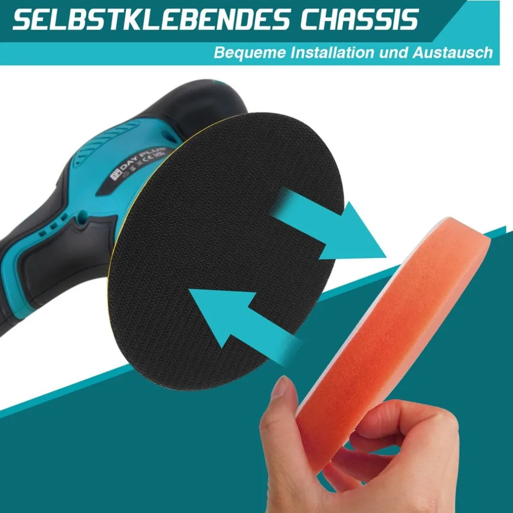 LUCIDATRICE ROTORBITALE 2 BATTERIE 12 V 2000 MAH 8 VELOCITÀ LEVIGATRICE PER AUTO