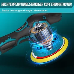 LUCIDATRICE ROTORBITALE 2 BATTERIE 12 V 2000 MAH 8 VELOCITÀ LEVIGATRICE PER AUTO