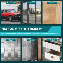 LUCIDATRICE ROTORBITALE 2 BATTERIE 12 V 2000 MAH 8 VELOCITÀ LEVIGATRICE PER AUTO