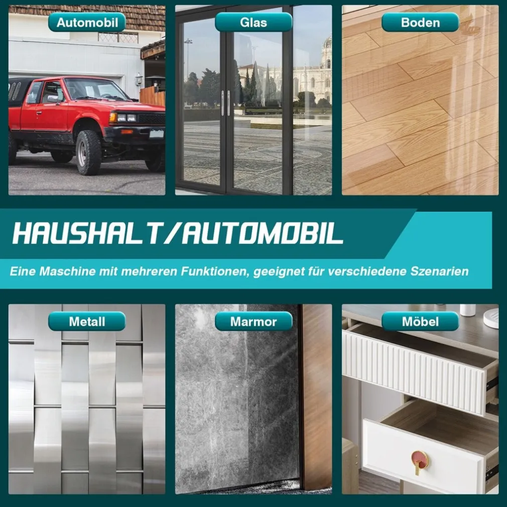 LUCIDATRICE ROTORBITALE 2 BATTERIE 12 V 2000 MAH 8 VELOCITÀ LEVIGATRICE PER AUTO