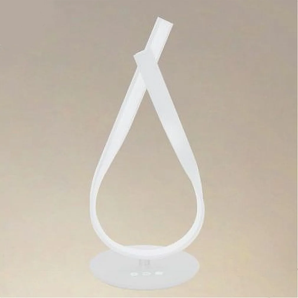 LUME INTRECCIATO LED BIANCO 12 WATT LAMPADA DA TAVOLO MODERNO DOPPIA LUCE 32705