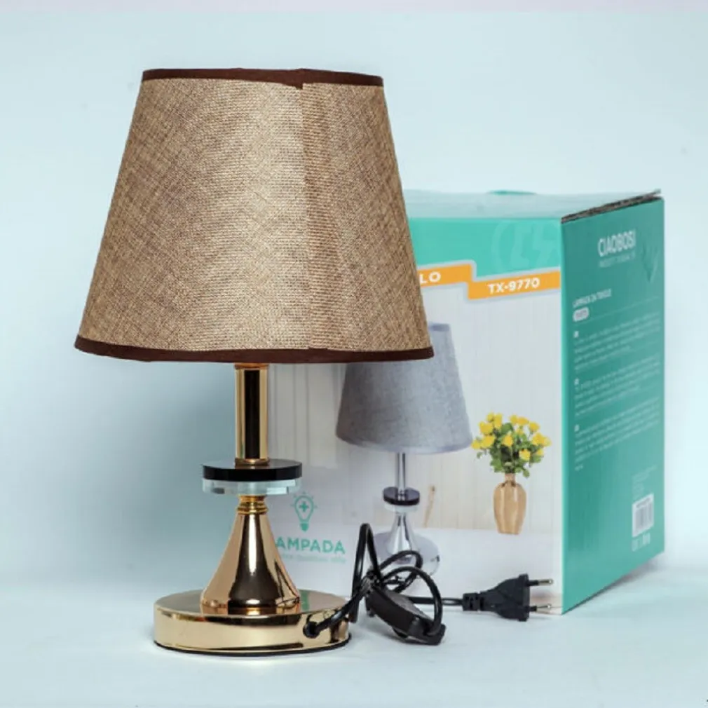LUME LAMPADA DA TAVOLO ABAT JOUR COMODINO COMÒ ARREDO CAMERA CASA LUCE TX-9770