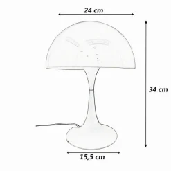 LUME MODERNO BIANCO ABAT JOUR ATTACCO E27 LAMPADA DA TAVOLO SCRIVANIA LUMETTO D12