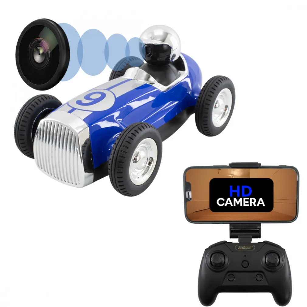 MACCHINA AUTO RETRÒ RADIOCOMANDATA F9 CAM WIFI SPEAKER BLUETOOTH APP SMARTPHONE