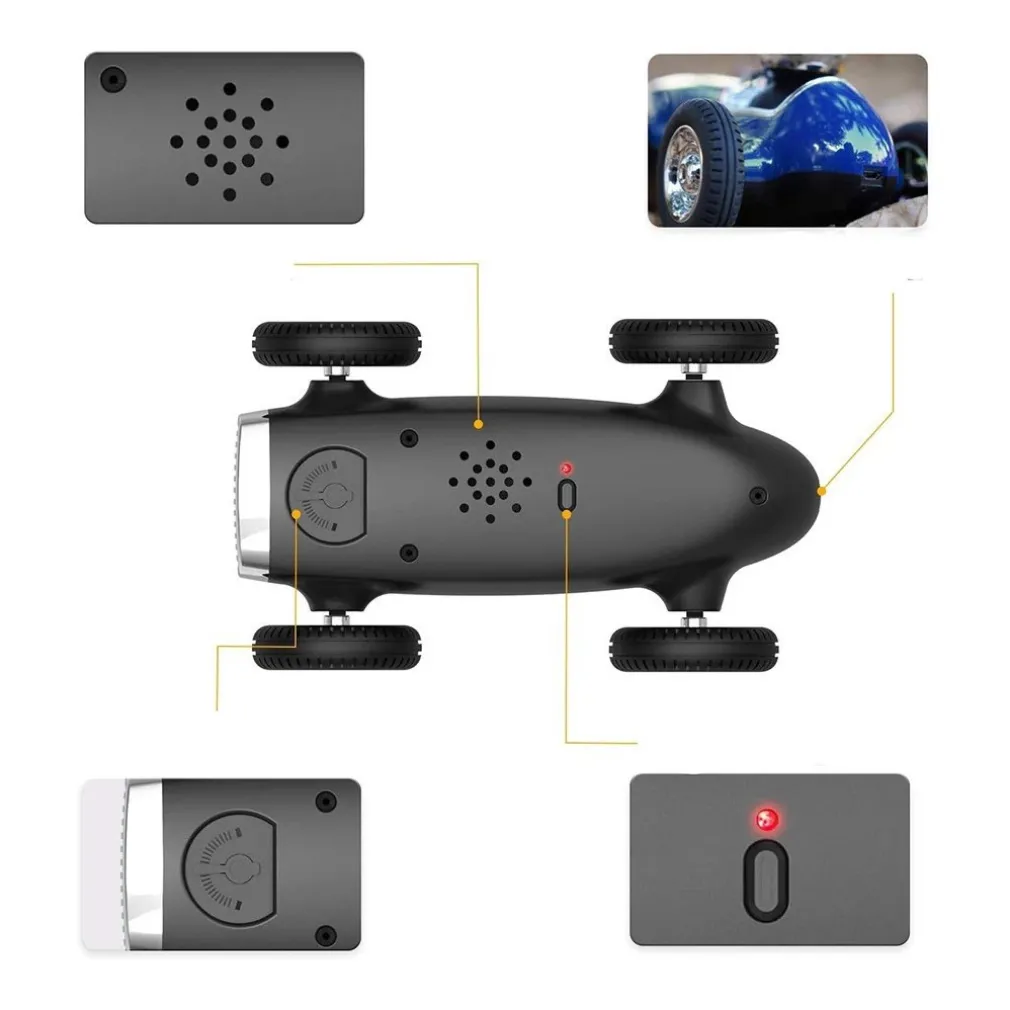 MACCHINA AUTO RETRÒ RADIOCOMANDATA F9 CAM WIFI SPEAKER BLUETOOTH APP SMARTPHONE