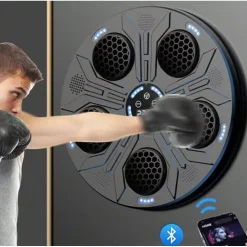 MACCHINA DA BOXE MUSICALE PARETE BLUETOOTH LUCE LED ALTOPARLANTE ALLENAMENTO CASA