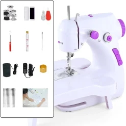 MACCHINA DA CUCIRE ELETTRICA PORTATILE MULTIFUNZIONALE USO DOMESTICO FUNZIONE TAGLIO FILO