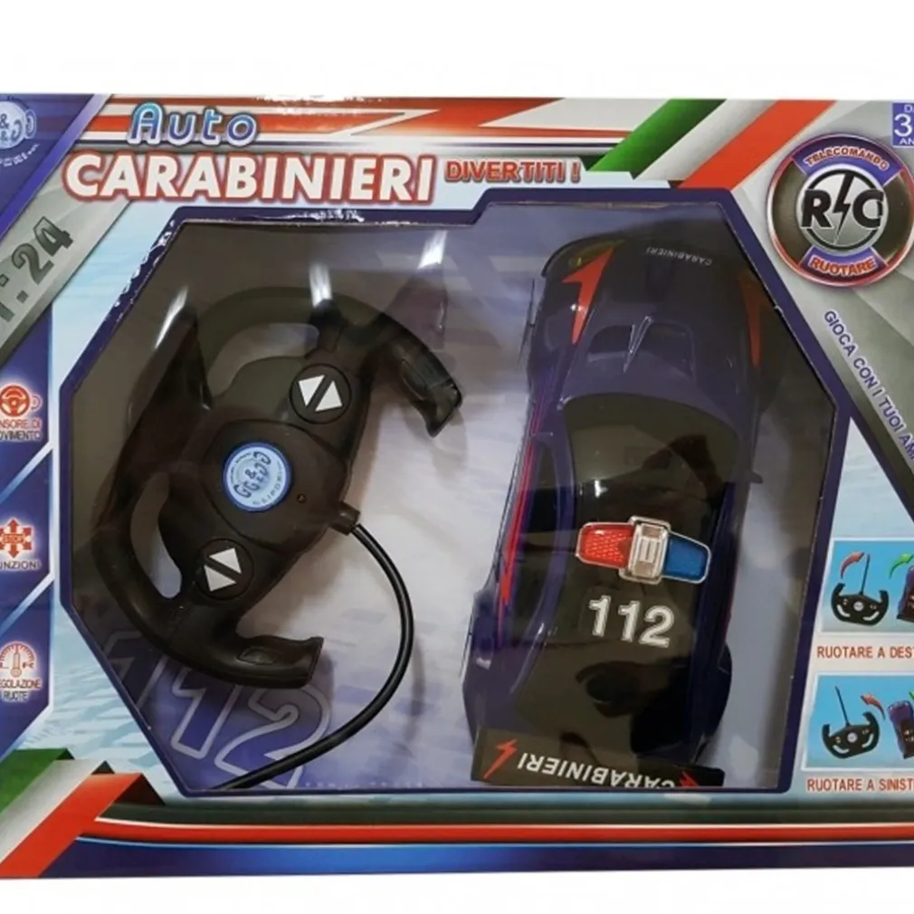 MACCHINA FORZE SPECIALI 122 TELECOMANDATA 1:24 AUTO LUCI GIREVOLE GIOCO BAMBINI