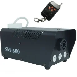 MACCHINA FUMO FOG TELECOMANDO EFFETTI LUCE 600 W WATT 3 LED NEBBIA DISCOTECA