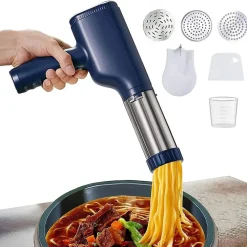 MACCHINA PER PASTA ELETTRICA WIRELESS AUTOMATICA PORTATILE CUCINA CON 3 STAMPI