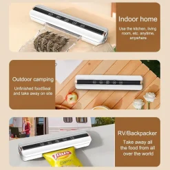 MACCHINA PER SOTTOVUOTO SIGILLATRICE AUTOMATICA SENZA FILI PER CONSERVAZIONE ALIMENTI