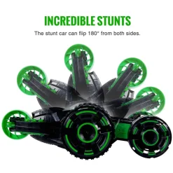 MACCHINA RADIOCOMANDATA 5 RUOTE ROTAZIONE 360° AUTO GIOCATTOLO CON LUCI