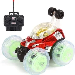 MACCHINA RADIOCOMANDATA ROTAZIONE A 360° GIOCATTOLO CON ACROBAZIONE LUCI E SUONI