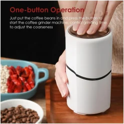 MACINACAFFÈ ELETTRICA LAME ACCIAIO PER MACINARE CHICCHI DI CAFFÈ SPEZIE Q-YM168