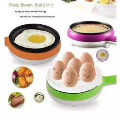 MAGIC POT EGG PENTOLA MAGICA CUOCI UOVA SODE VAPORE DOPPIO STRATO MINI FORNELLO