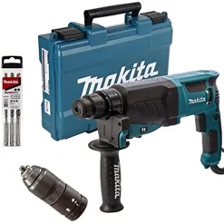 MAKITA TASSELLATORE ELETTRICO HR 2630T CON MANDRINO AUTOSERRANTE 26MM 800W SDS