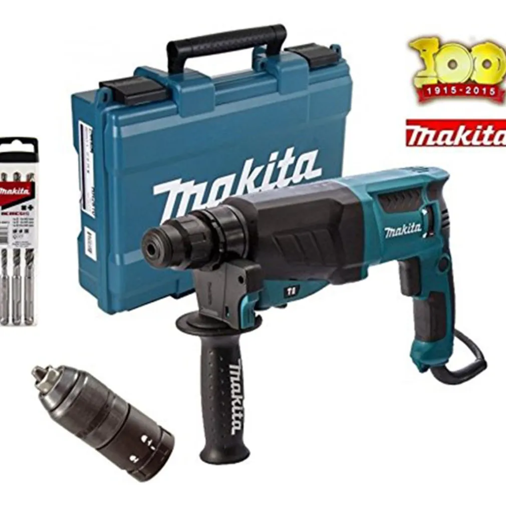 MAKITA TASSELLATORE ELETTRICO HR 2630T CON MANDRINO AUTOSERRANTE 26MM 800W SDS