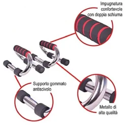MANIGLIE PER FLESSIONI PETTORALI SPALLE PUSH UP STAND BARS PER FITNESS PALESTRA