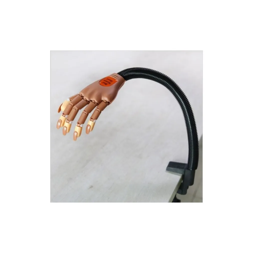 MANO FINTA PER PRATICA NAIL ART ESTETISTA SUPPORTO TAVOLO UNGHIE FINTE GEL TIPS