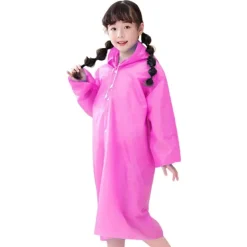 MANTELLA IMPERMEABILE CON CAPPUCCIO ANTI PIOGGIA BAMBINI PONCHO VARI COLORI MODA