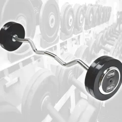 MANUBRI BILANCIERE CURL CURVO ONDULATO PRECARICATO DA 20 KG 10+10 KG BODYSOLID