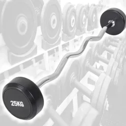 MANUBRI BILANCIERE CURL CURVO ONDULATO PRECARICATO DA 50 KG 25+25 KG BODYSOLID