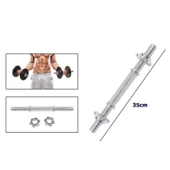 MANUBRIO FILETTATO A VITE DA 35 CM PER SOLLEVAMENTO PESI PALESTRA SPORT FITNESS