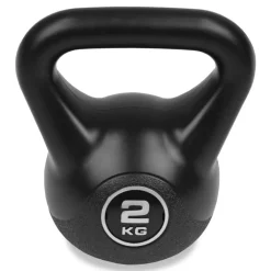 MANUBRIO KETTLEBELL DA 2 KG PESO CON MANIGLIA GINNASTICA FITNESS ERGONOMICO