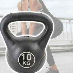 MANUBRIO KETTLEBELL DA 10 KG PESO CON MANIGLIA GINNASTICA FITNESS ERGONOMICO