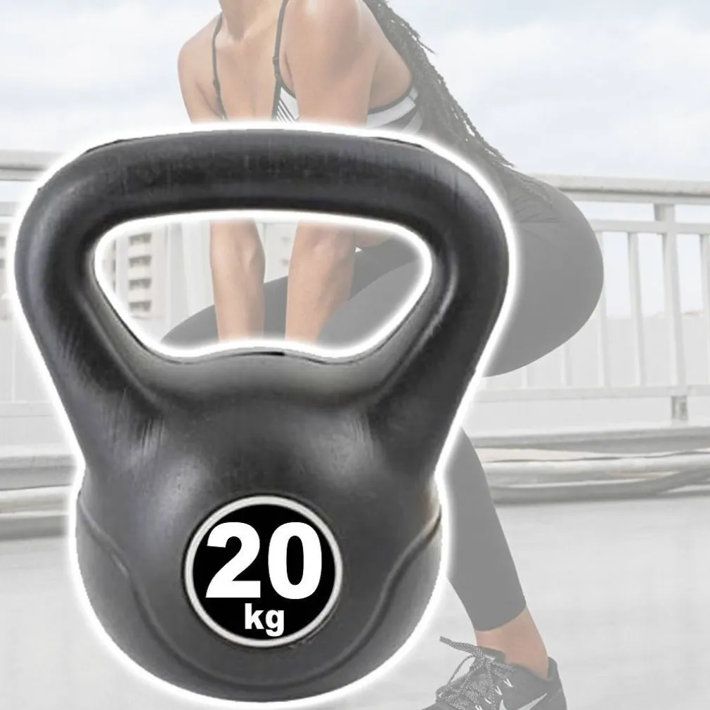 MANUBRIO KETTLEBELL DA 20 KG PESO CON MANIGLIA GINNASTICA FITNESS ERGONOMICO
