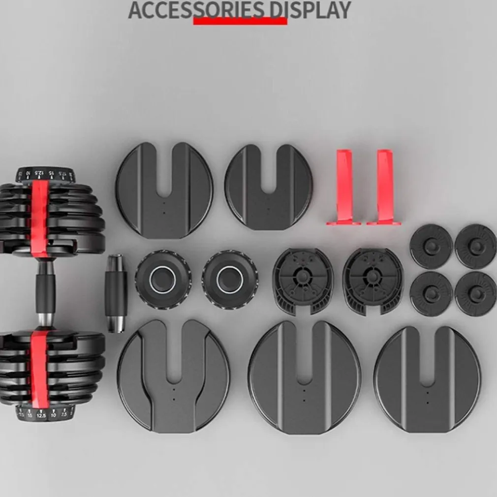 MANUBRIO PESI DUMBBELL REGOLABILE A CARICO VARIABILE DA 2 A 24KG MULTIFUNZIONALE