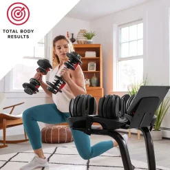 MANUBRIO PESI DUMBBELL REGOLABILE A CARICO VARIABILE DA 2 A 24KG MULTIFUNZIONALE