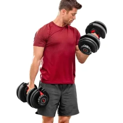 MANUBRIO PESI DUMBBELL REGOLABILE A CARICO VARIABILE DA 2 A 24KG MULTIFUNZIONALE