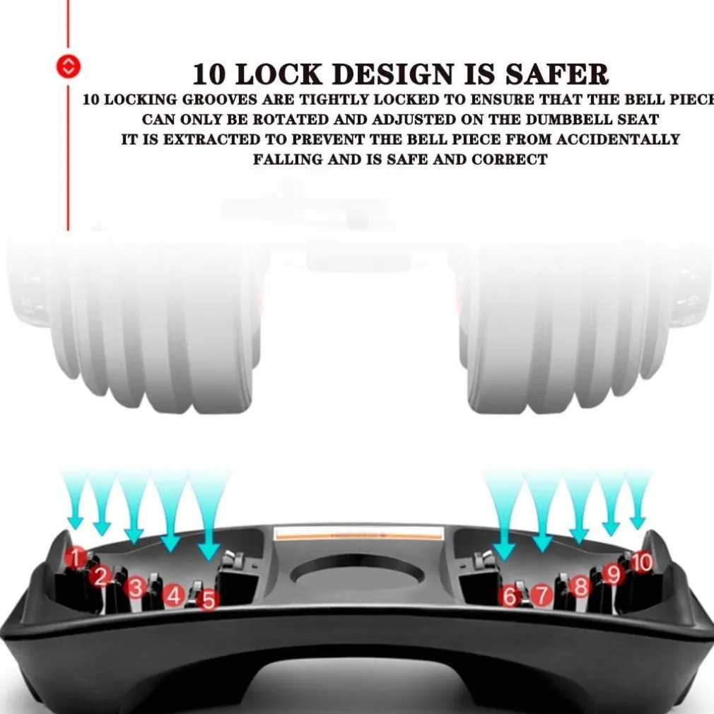 MANUBRIO PESI DUMBBELL REGOLABILE A CARICO VARIABILE DA 2 A 24KG MULTIFUNZIONALE