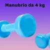 MANUBRIO SINGOLO 4 KG IN VINILE ALLENAMENTO ESERCIZI CASA PALESTRA WORKOUT FIT