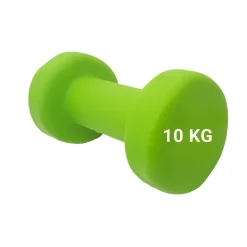 MANUBRIO SINGOLO 10 KG IN VINILE ALLENAMENTO ESERCIZI CASA PALESTRA WORKOUT FIT
