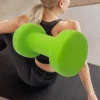 MANUBRIO SINGOLO 9 KG IN VINILE ALLENAMENTO ESERCIZI CASA PALESTRA WORKOUT FIT