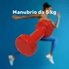 MANUBRIO SINGOLO 5 KG IN VINILE ALLENAMENTO ESERCIZI CASA PALESTRA WORKOUT FIT