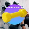MANUBRIO SINGOLO 2 KG IN VINILE ALLENAMENTO ESERCIZI CASA PALESTRA WORKOUT FIT
