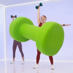 MANUBRIO SINGOLO 6 KG IN VINILE ALLENAMENTO ESERCIZI CASA PALESTRA WORKOUT FIT