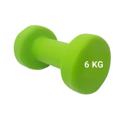 MANUBRIO SINGOLO 6 KG IN VINILE ALLENAMENTO ESERCIZI CASA PALESTRA WORKOUT FIT